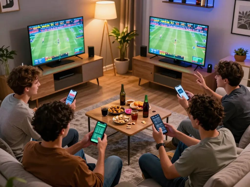 Players engaging in sports betting on f168 platform from home, showcasing dynamic gameplay action