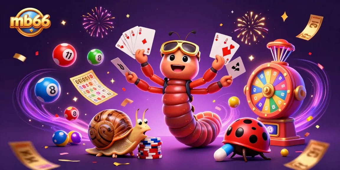Experience the excitement at mb66 with energized characters and vibrant lottery elements.