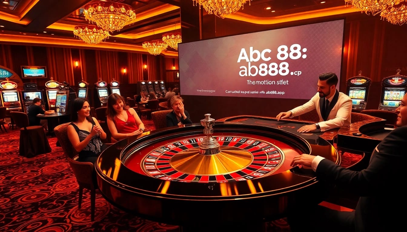 Experience the excitement of winning at abc88.app with an elegant casino roulette table and vibrant poker chips.