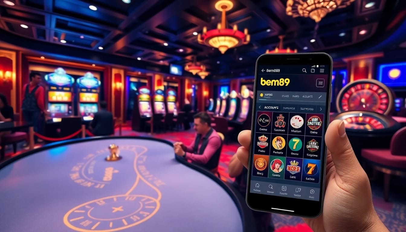 Experience the excitement of casino gaming enhanced by the app bem89 with vibrant tables and modern interfaces.