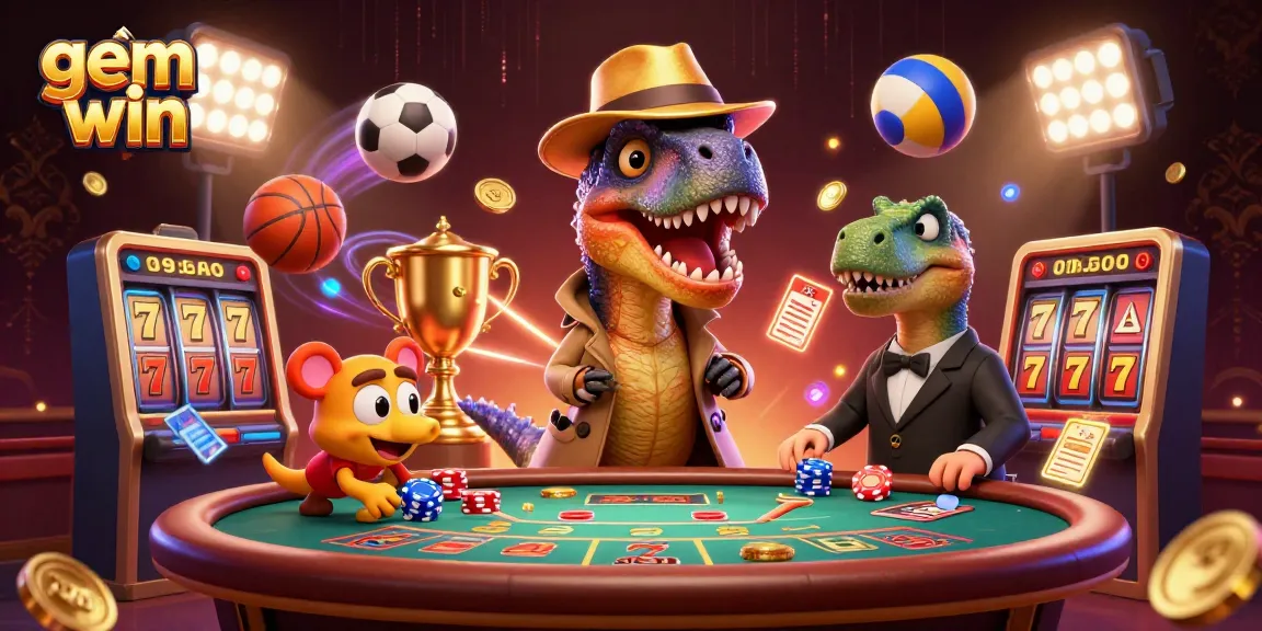 Navigate thrilling gameplay at gem win, featuring vibrant scenes of exciting casino action.