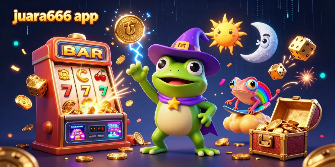 Rasakan kegembiraan dengan aplikasi juara666 saat karakter yang penuh warna meluncur melalui awan emas koin dan jackpot!