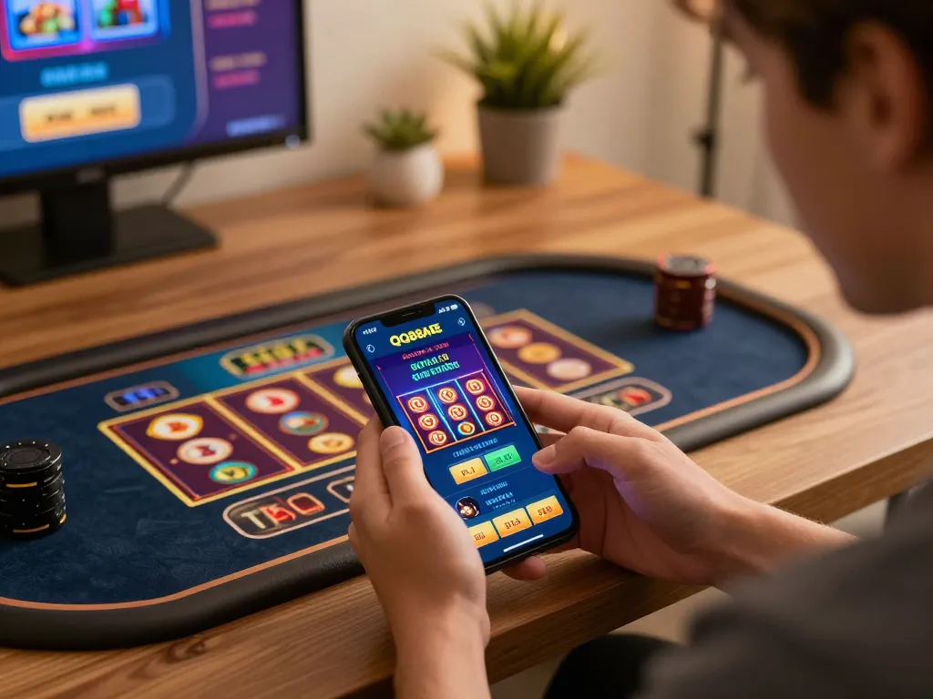 Player exploring the QQ88AE app for engaging mobile casino gaming experience