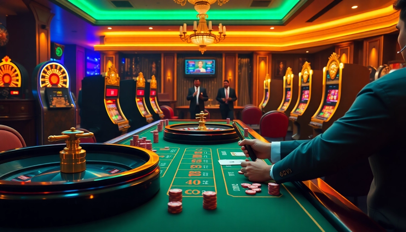 Exciting gameplay experience at 69VN casino with vibrant tables and online gambling activities.