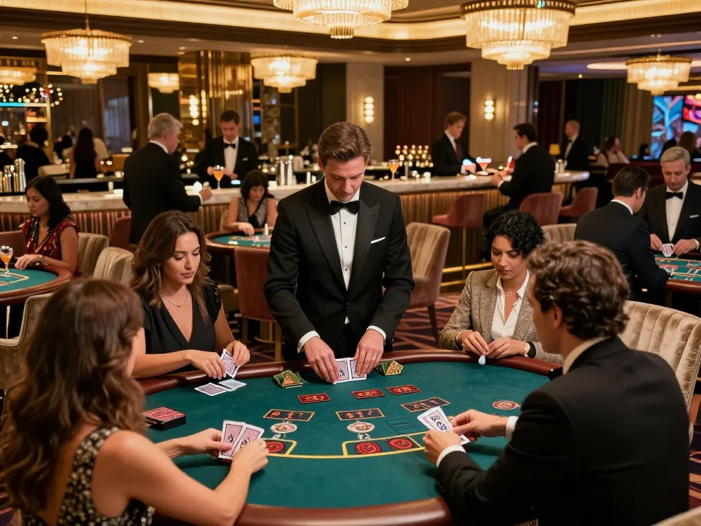 Exciting gaming moments at nhà cái qq88 blackjack tables with players engaged in strategic bets.