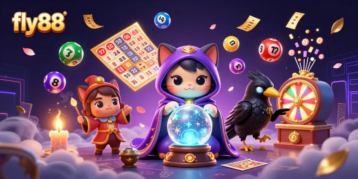 Experience thrilling gameplay with fly88 as a mystic cat and raven host a colorful casino adventure.