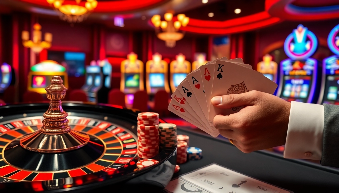 A gambler plays roulette at a luxurious casino scene related to https://8xbetsports.com, showcasing excitement and professionalism.