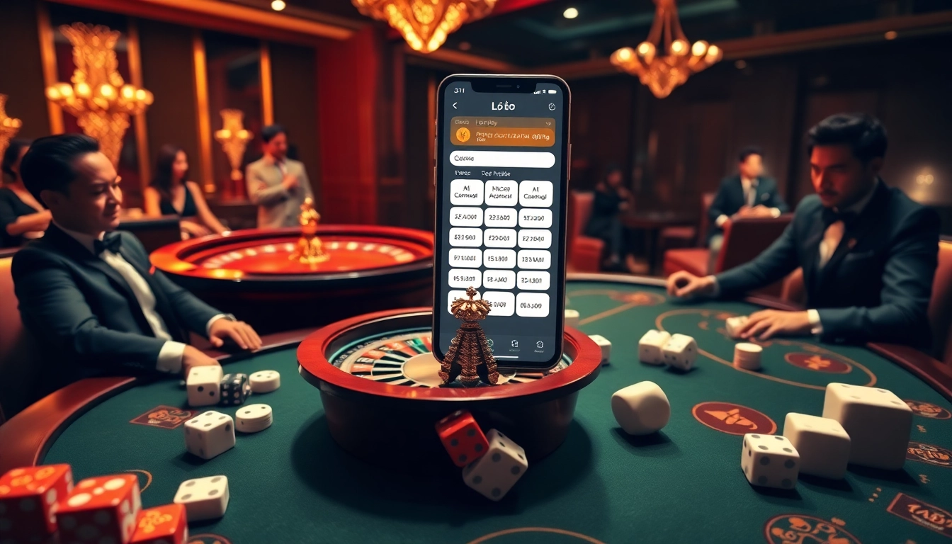 Experience the thrill of the app Lô Đề with vibrant casino visuals showcasing exciting gameplay.