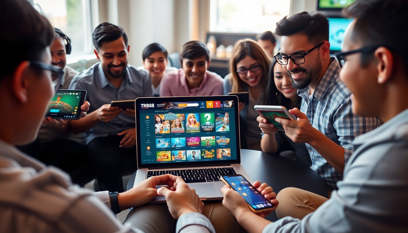 Engaging gaming environment showcasing Link TR88 online platform with diverse players.