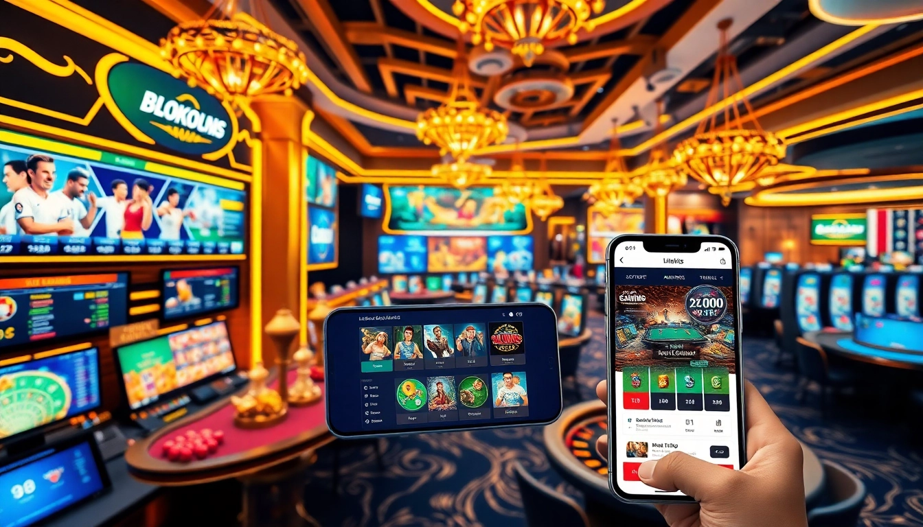 Engaging online gambling interface featuring Link NK88, showcasing vibrant games and a user-friendly app.