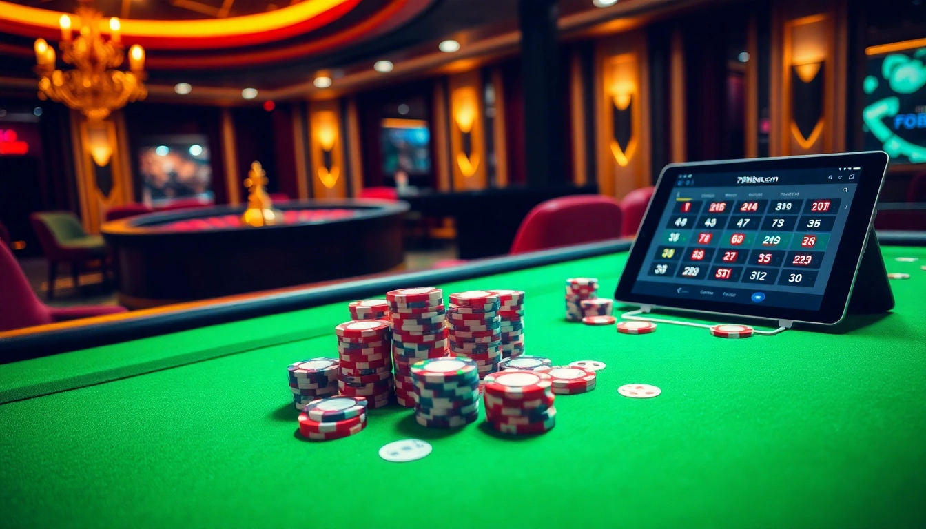 Engaging gambling scene showcasing vibrant casino elements related to 789bet com.